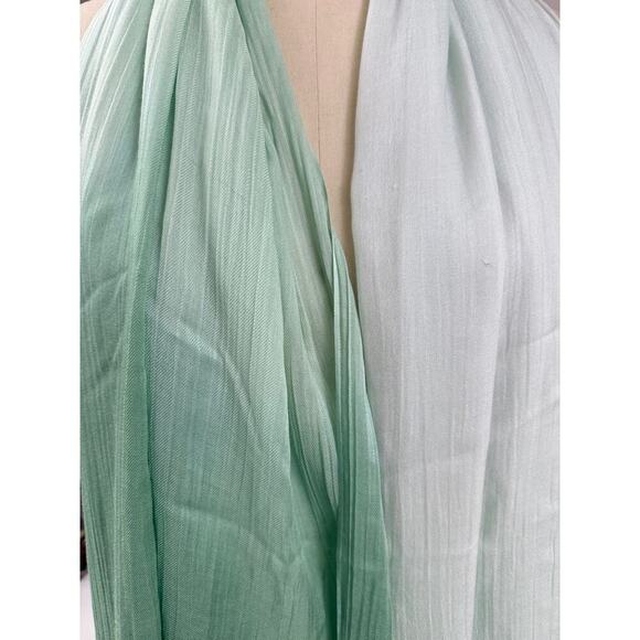 Calypso St Barth Cashmere Modal Green Ombre Wrap Scarf Coastal Boho NWOT - Picture 2 of 3